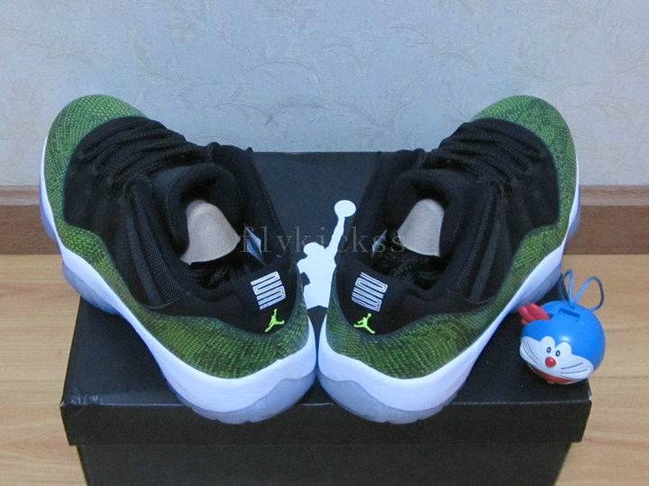 Authentic Air Jordan 11 Low Green Snakeskin